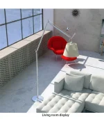 Luminária De Chão Industrial Design Italiano Com Balancim - Imagem 4