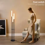 Luminária De Chão Linear Tubo Branco - Imagem 3