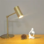 Luminária De Mesa Dourado Home Office - Imagem 2