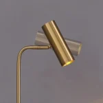 Luminária Mesa Basic Dourado Base Redonda Branca - Imagem 2