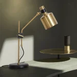 Luminária Mesa Dourado e Preto Design Americano - Imagem 3