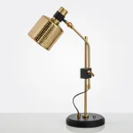 Luminária Mesa Dourado e Preto Design Americano - Imagem 2