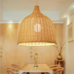 Luminária Pendente Bambu Vime Rattan - Imagem 4