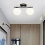 Luminária Sobrepor Dourado ou Preto Com Bolas Brancas - Imagem 2