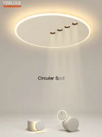 Luminária Sobrepor LED Dimerizável Com Spot Holofotes - Imagem 2
