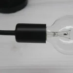 Luminária Sobrepor Preto Sputnik Lâmpada Aparente - Imagem 4