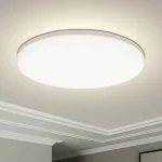 Luminária Sobrepor Redonda Acrílico Branco Leitoso