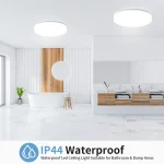 Luminária Sobrepor Redonda Acrílico Branco Leitoso - Imagem 2