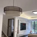 Lustre Estilo Chinês Redondo Cúpula Tecido - Imagem 4