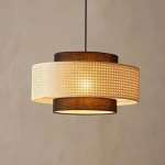 Lustre Rústico Wabi Sabi Rattan Artesanal - Imagem 2