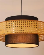 Lustre Rústico Wabi Sabi Rattan Artesanal - Imagem 4