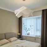 Lustre Tecido Luz Confortável Design Rústico Moderno - Imagem 3