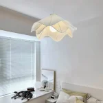 Lustre Tecido Luz Confortável Design Rústico Moderno - Imagem 2