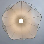 Lustre Tecido Luz Confortável Design Rústico Moderno - Imagem 4