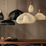 Pendente Design Japonês Artesanal Rattan - Imagem 2