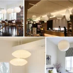 Pendentes Acabamento Tecido Tipo Seda Design Japonês - Imagem 2